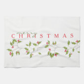 Holiday Holly Kitchen Towel Theedoek (Horizontaal)