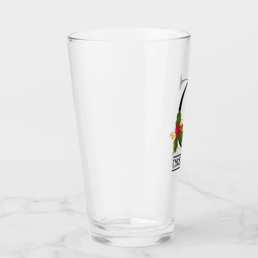 Holiday Holly Monogram C Persoonlijke bier Glas (Rechts)