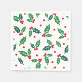 Holiday Holly Paper Napkins Servet (Voorkant)