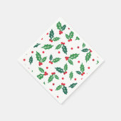 Holiday Holly Paper Napkins Servet (Hoek)