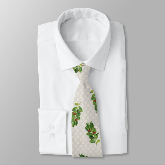 Holiday Holly Pattern Stropdas (Gebonden)