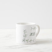 Holiday Holly Personalized Mug Espresso Kop (Voorkant rechts)