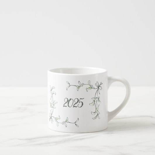 Holiday Holly Personalized Mug Espresso Kop (Rechts)