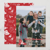 Holiday Holly | Platte fotokaart Feestdagenkaart (Voorkant / Achterkant)