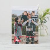 Holiday Holly | Platte fotokaart Feestdagenkaart (Staand voorkant)