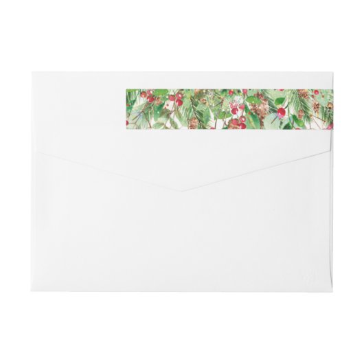 Holiday Holly Return Address Label (Achterkant)
