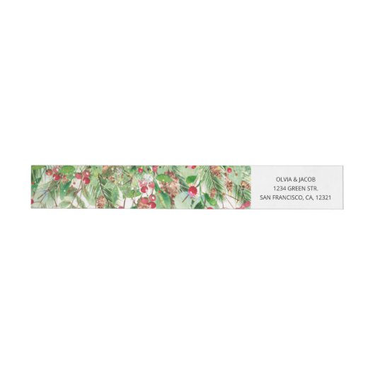 Holiday Holly Return Address Label (Individueel)