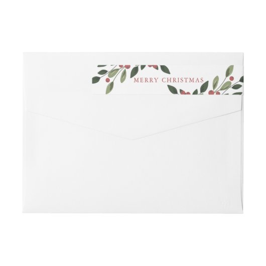 Holiday Holly Return Address Label (Achterkant)