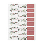 Holiday Holly Return Address Label (Vel)