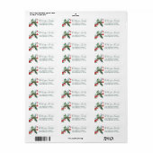 Holiday Holly Return Address Labels (Full Sheet)