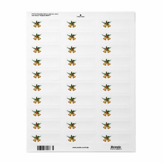 Holiday Holly Return Address Labels (Full Sheet)
