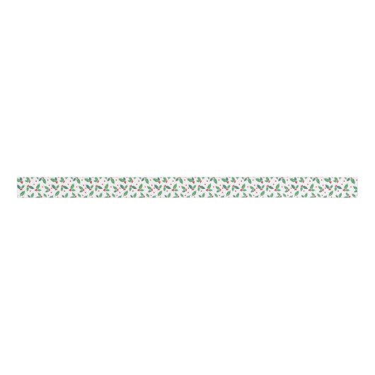 Holiday Holly Rib Grosgrain Lint (Voorkant)