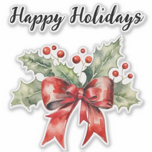 Holiday Holly Sticker (Voorkant)
