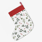 Holiday Holly Stocking Grote Kerstsok (Achterkant (Hangend))