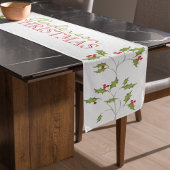 Holiday Holly Table Runner Korte Tafelloper