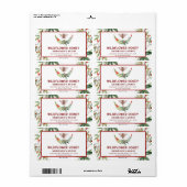 Holiday holly takhoningpot etiket (Full Sheet)