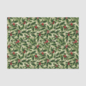 Holiday Holly Tissue Paper Tissue Paper Tissuepapier (Voorkant)