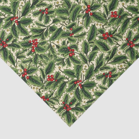 Holiday Holly Tissue Paper Tissue Paper Tissuepapier (Detail)