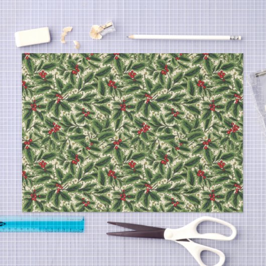 Holiday Holly Tissue Paper Tissue Paper Tissuepapier (Craft)
