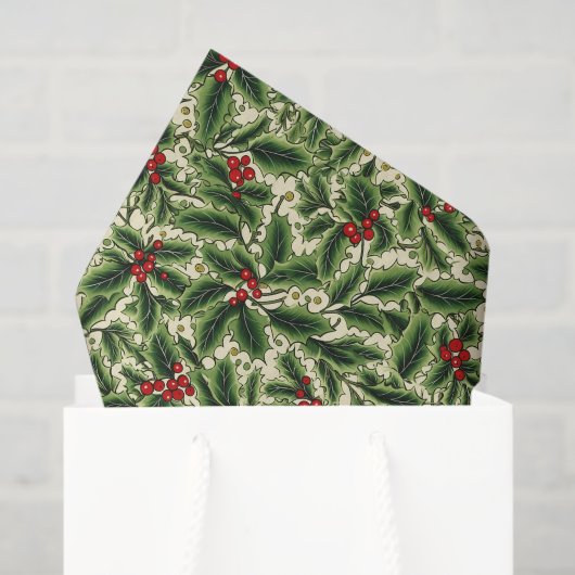 Holiday Holly Tissue Paper Tissue Paper Tissuepapier (Cadeauzakje)