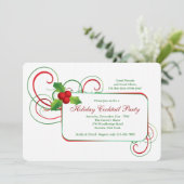 Holiday Holly Uitnodiging (Staand voorkant)