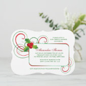 Holiday Holly Uitnodiging (Staand voorkant)