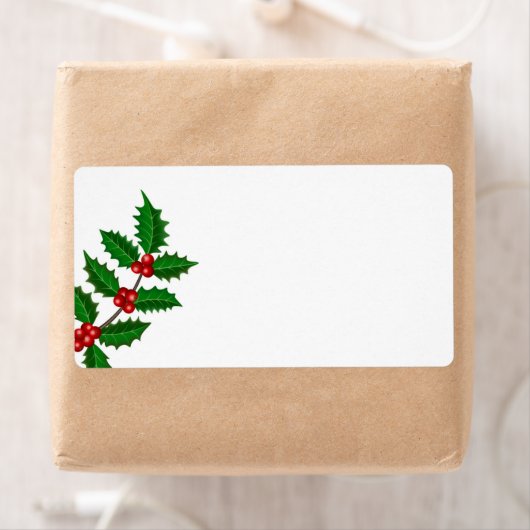 Holiday Holly Verzendlabels Etiket (Insitu)