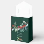 Holiday Holly Wedding Vrijgezellenfeest Favor Box Bedankdoosjes (Geopend)