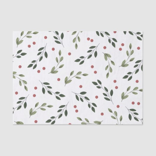 Holiday Holly-weefselpapier Tissuepapier (Voorkant)