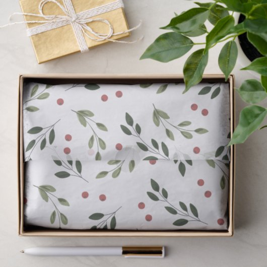 Holiday Holly-weefselpapier Tissuepapier (Geschenk)