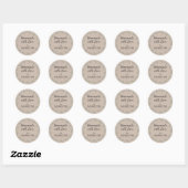 Holiday Homemade with Love Personalized Kraft Ronde Sticker (Vel)