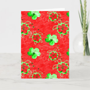 Holiday Honu Turtles Feestdagen Kaart