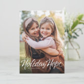 Holiday Hope eenvoudige foto Kerstkaart (Staand voorkant)