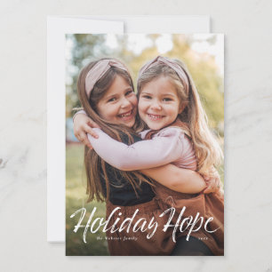 Holiday Hope eenvoudige foto Kerstkaart