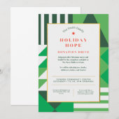 Holiday Hope Kerst Evenement Uitnodiging (Voorkant / Achterkant)