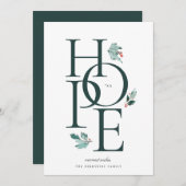 Holiday Hope Modern Botanical Berry Feestdagenkaart (Voorkant / Achterkant)