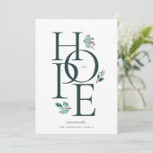 Holiday Hope Modern Botanical Berry Feestdagenkaart (Staand voorkant)