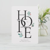 Holiday Hope Modern Botanical Berry Feestdagenkaart (Staand voorkant)
