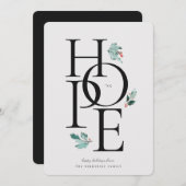 Holiday Hope Modern Botanical Berry Feestdagenkaart (Voorkant / Achterkant)