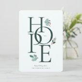 Holiday Hope Modern Botanical Berry Feestdagenkaart (Staand voorkant)