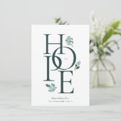 Holiday Hope Modern Botanical Berry Feestdagenkaart (Staand voorkant)