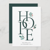 Holiday Hope Modern Botanical Berry Feestdagenkaart (Voorkant / Achterkant)