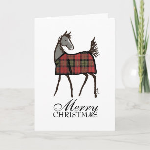 Holiday Horse Veulen met Deken Christmas Kaart