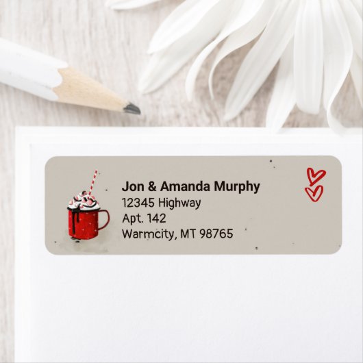 Holiday Hot Chocolade Kerstmis Etiket (Insitu)