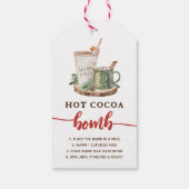 Holiday Hot Cocoa Bomb Cookie Label Cadeaulabel (Achterkant)