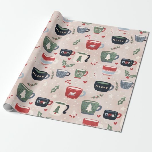 Holiday Hot Cocoa Cadeaupapier (Uitgerold)