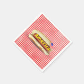 Holiday Hot Dog op Gingham Servet (Hoek)