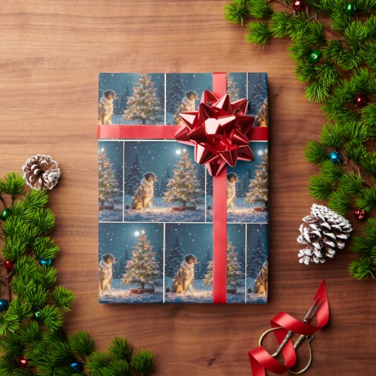 Holiday Hound Tangle in Light String Cadeaupapier (Feestdagen Geschenken)