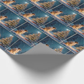 Holiday Hound Tangle in Light String Cadeaupapier (Hoek)