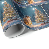 Holiday Hound Tangle in Light String Cadeaupapier (Rol Hoek)